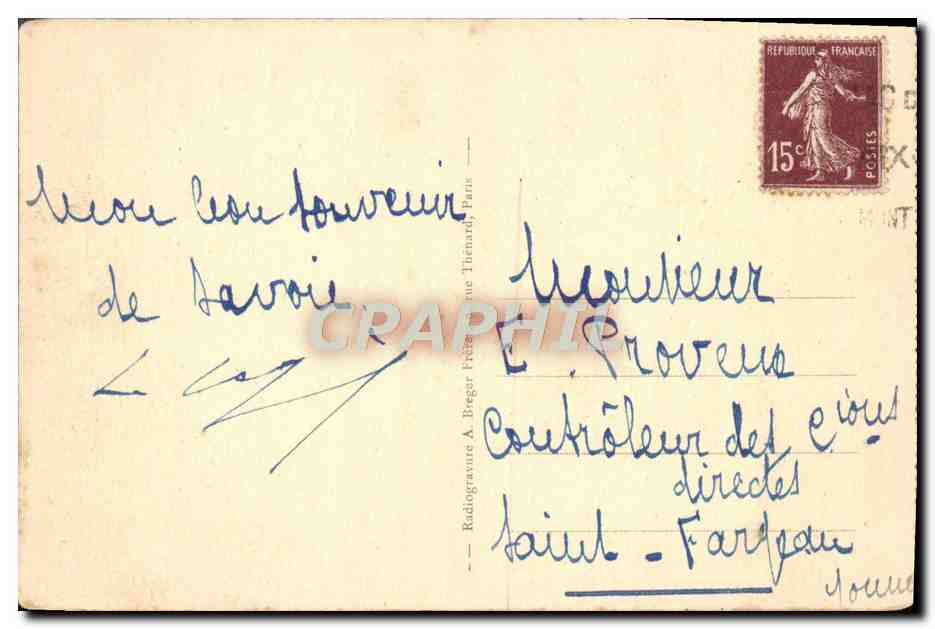 CPA Aix Les Bains Gorges du Sierroz — Rückseite