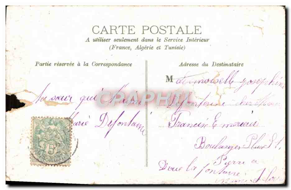 CPA Fantaisie Fleurs Bonne Annee Colombes — Rückseite