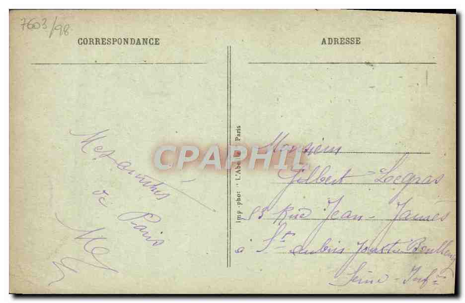 CPA Paris Boulevard Des Italiens Folies Bergere  — Rückseite