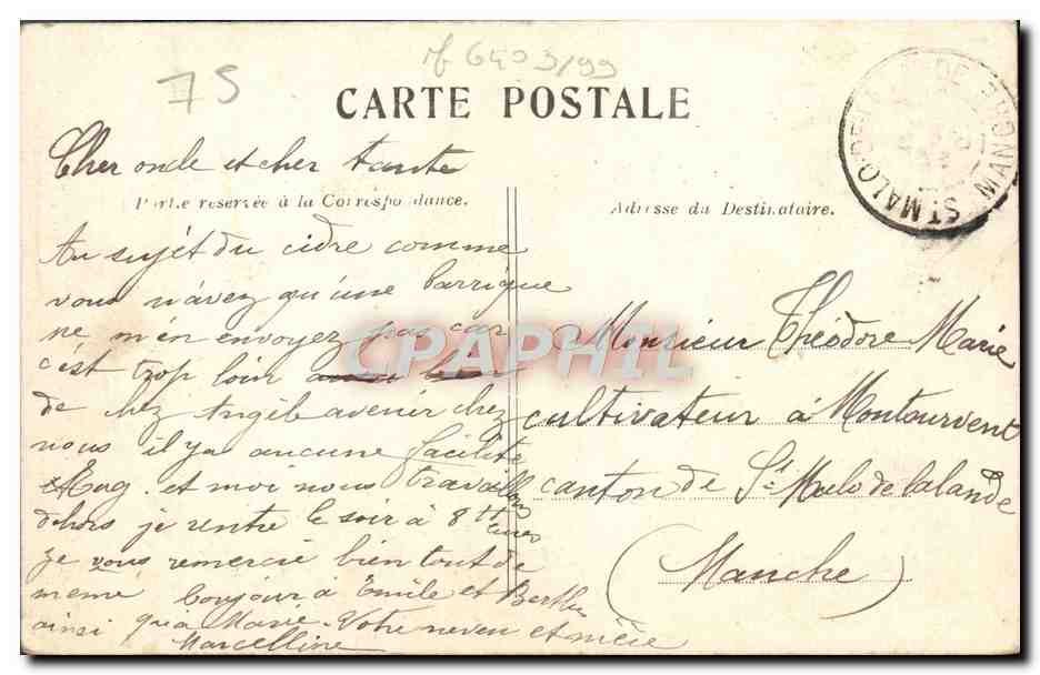 CPA Paris Boulevard Des Italiens — Rückseite