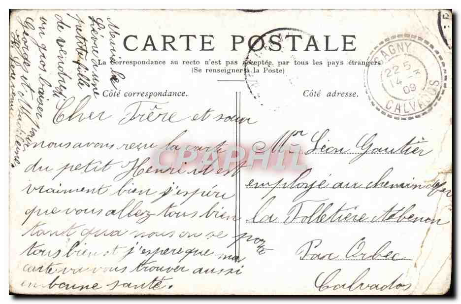 CPA Paris Boulevard Des Capucines — Rückseite