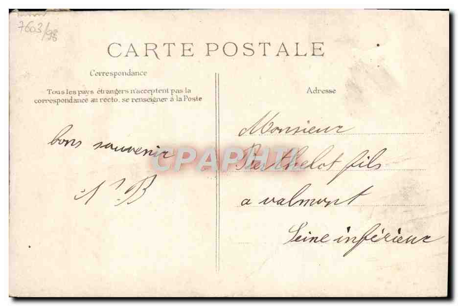 CPA Paris Boulevard Des Capucines Autobus Gare du Nord Cheval — Rückseite