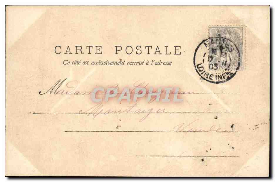 Jeune homme et femme assis sur un banc — scène de dialogue humoristique — M.A. et R.P.I. (éditeurs) — Verso