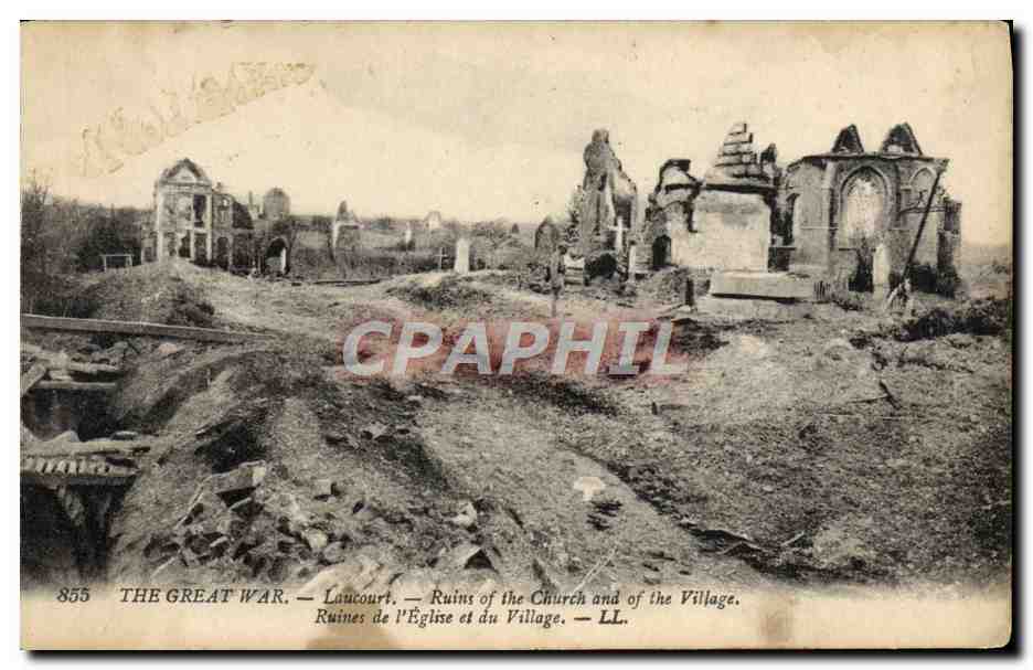 Laucourt — Ruines de l'Église et du Village — LL. — N° 855