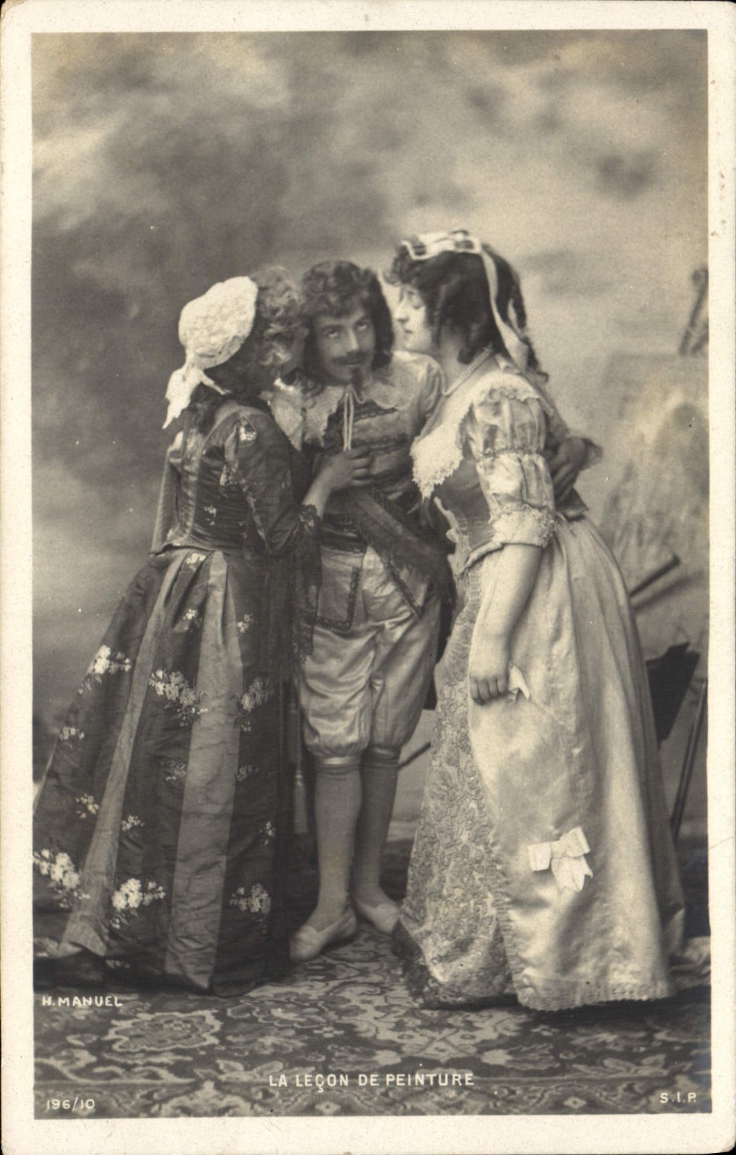 La Leçon de Peinture — scène de théâtre — H. Manuel, n° 196/10, S.I.P.