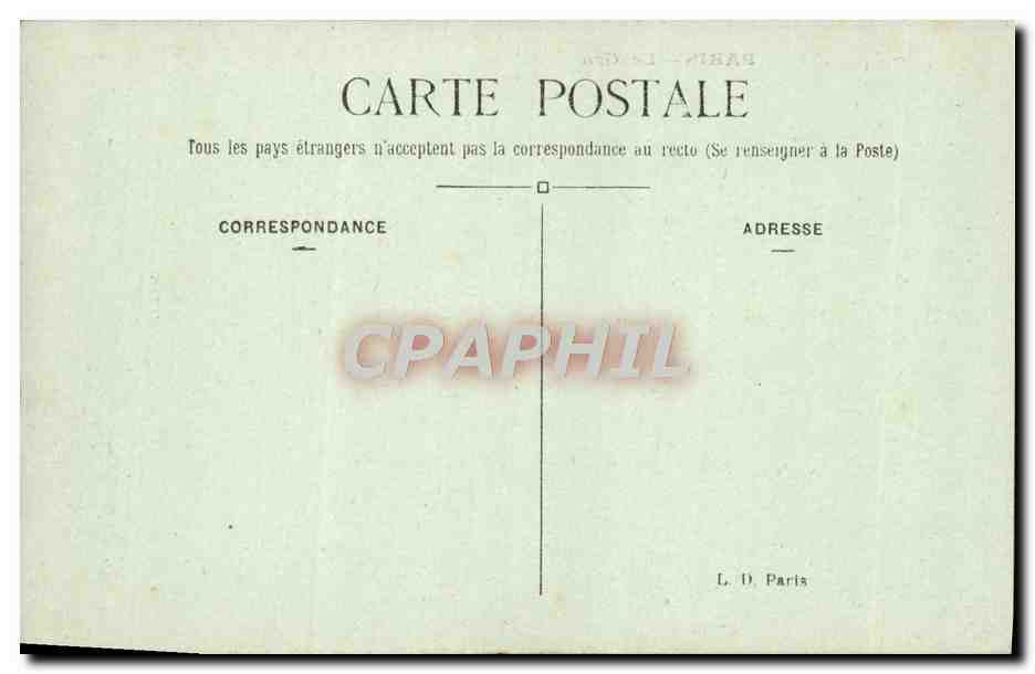 CPA Paris Le Grand Palais Champs Elysees — Verso