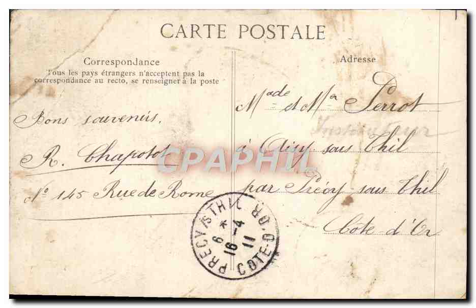 CPA Paris Grand Roue — Rückseite