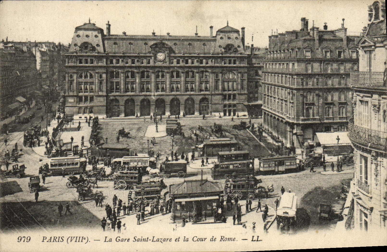 París (VIII) — La Estación Saint-Lazare y la Cour de Roma — LL.