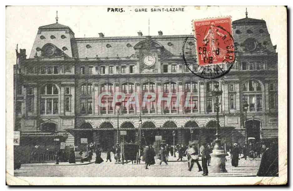 CPA Paris Gare Saint Lazare