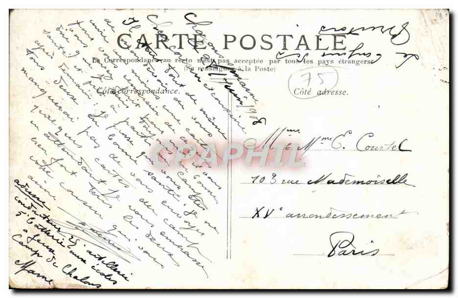 CPA Paris Gare Saint Lazare — Verso