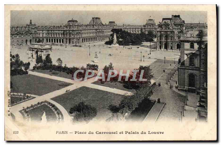 CPA Paris place Du Carrousel Et Palais Du Louvre
