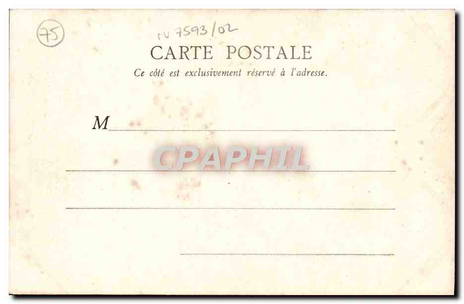 CPA Paris place Du Carrousel Et Palais Du Louvre — Rückseite