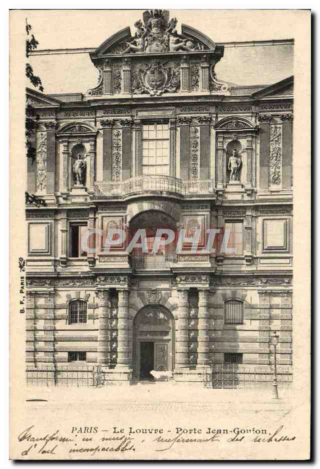 CPA Paris Le Louvre Porte Jean Goujon