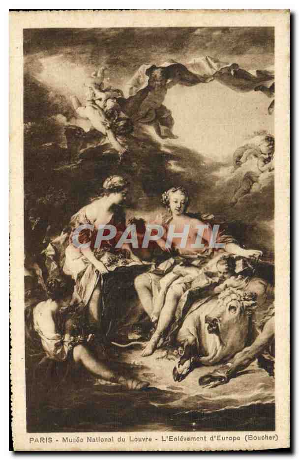CPA Paris Musee Nationale Du Louvre L'Enlevament D'Europe Boucher
