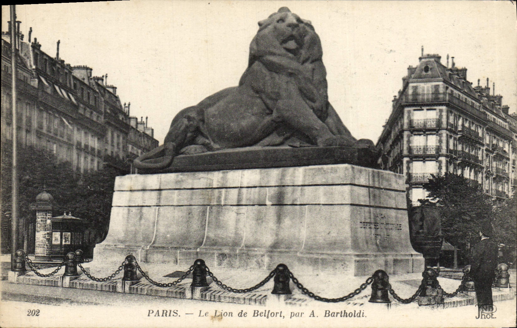 CPA Paris le Lion De Belfort Pur A Bartholdi