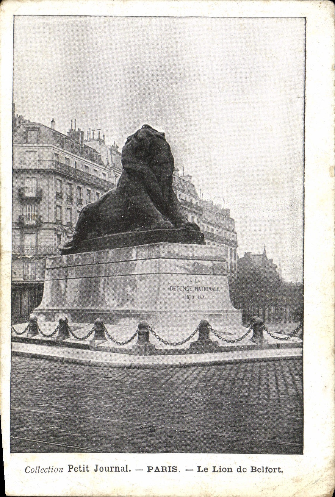 Le Lion de Belfort — Paris — Collection Petit Journal