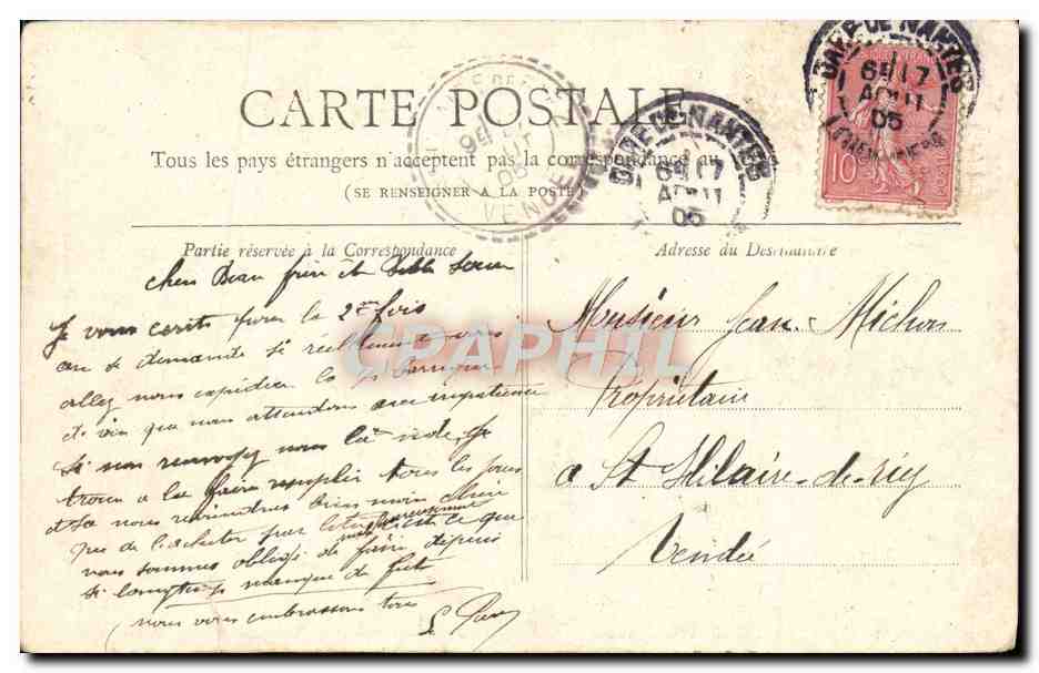 CPA Paris Le Lion De Belfort — Verso