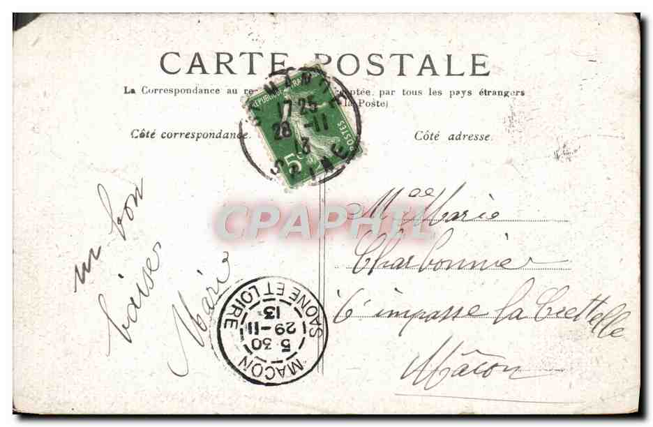 CPA Paris Le Jardin Du Luxembourg — Verso