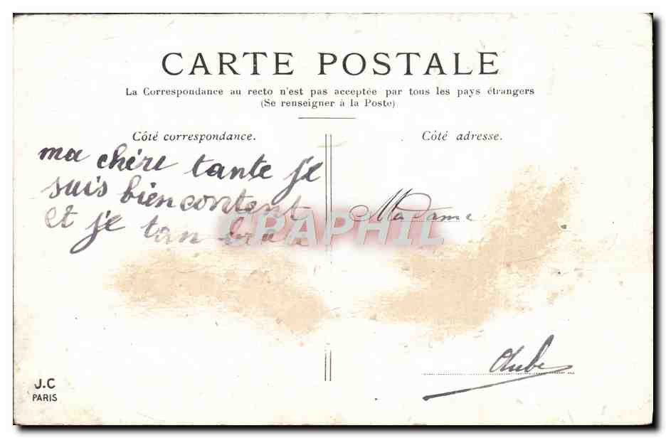 CPA Paris Le Jardin Du Luxembourg — Verso