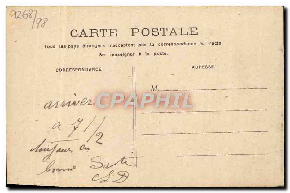 CPA Paris Invalides — Verso