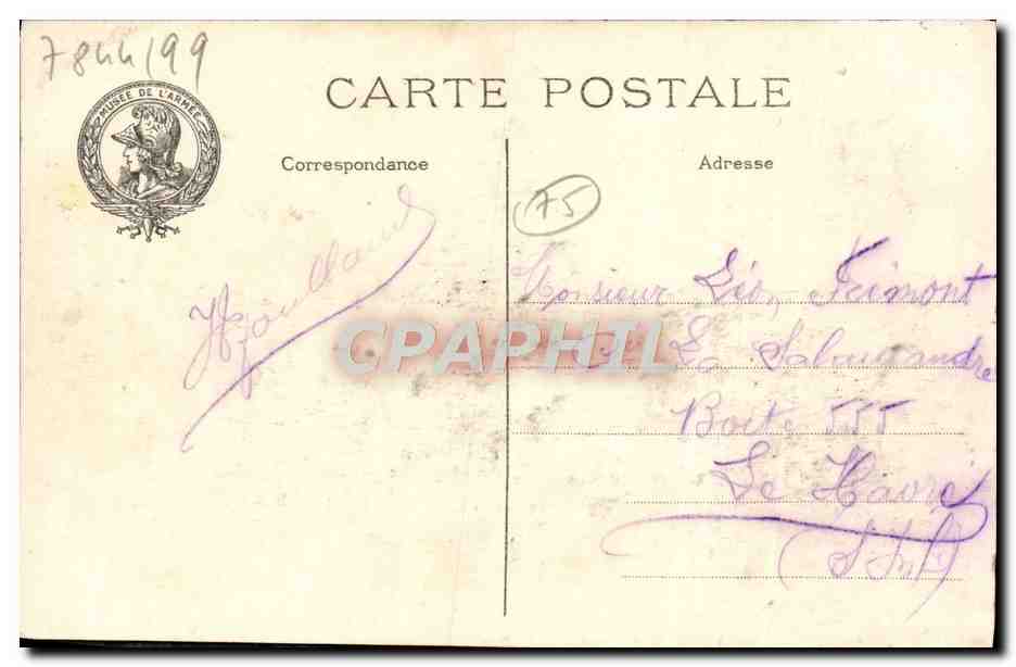 CPA Paris Hotel Des Invalides Entree Principale — Verso