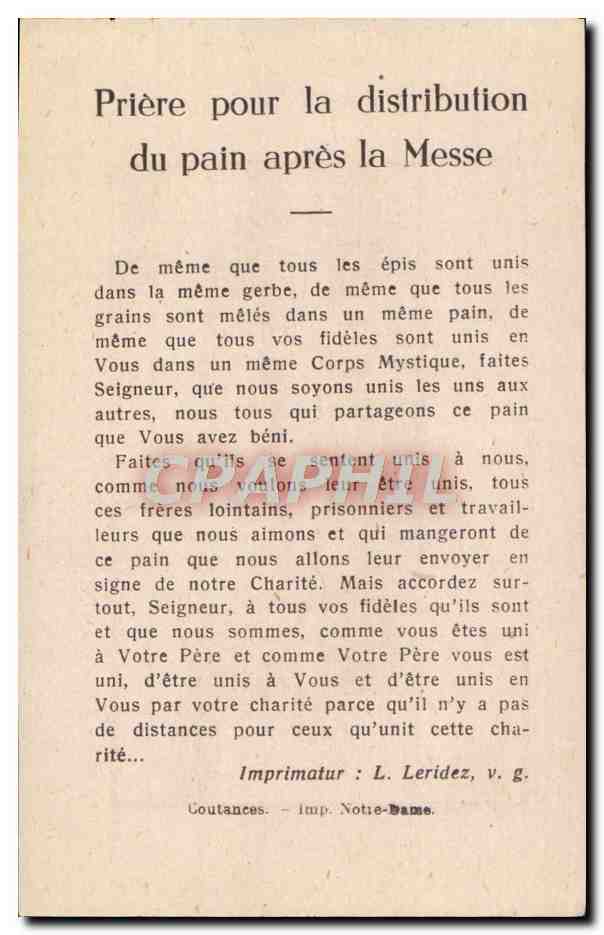 Image pieuse A Cherbourg Procession De Captifs Liberes — Verso