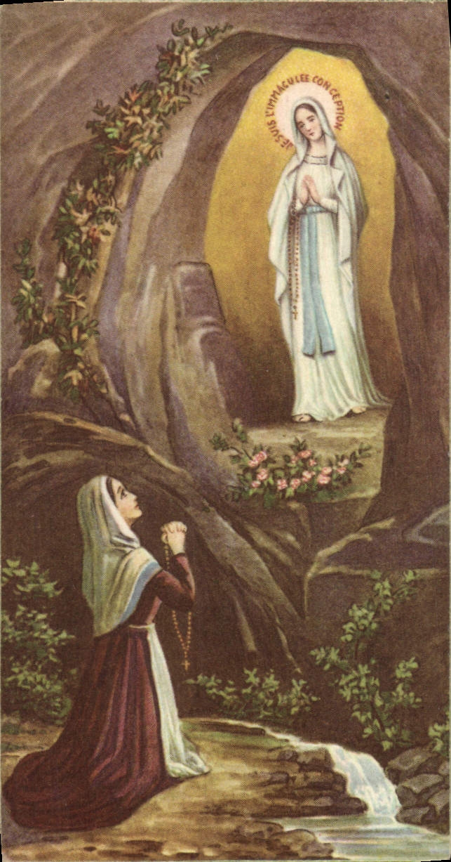 Image pieuse Priere A Notre Dame De Lourdes Vierge Sainte