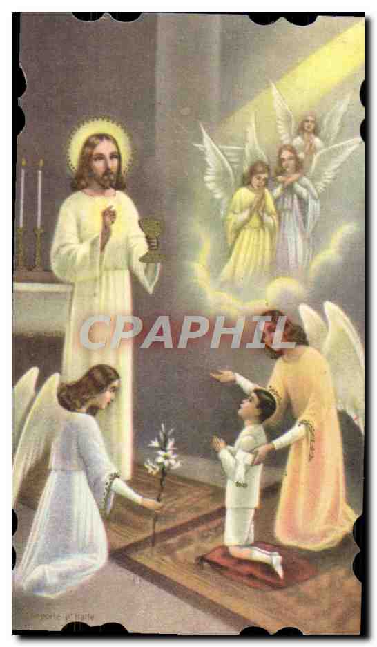 Image pieuse Communion Eglise Notre Dame du Voeux Cherbourg 25 mai 1939 Roger Dumond