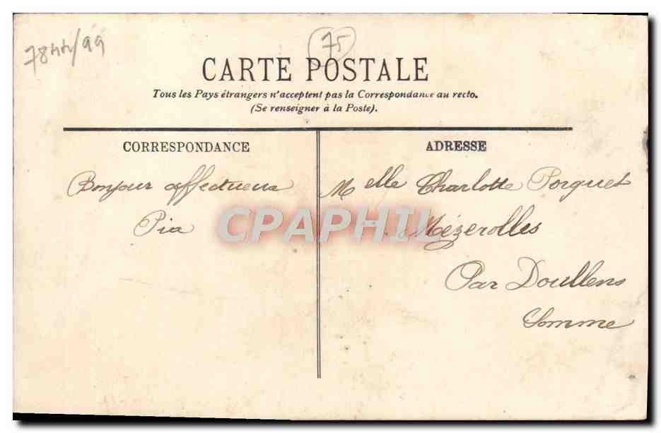 CPA Paris L'Hotel Des Invalides Le Tombeau De Napoleon 1er le sarcophage — Verso