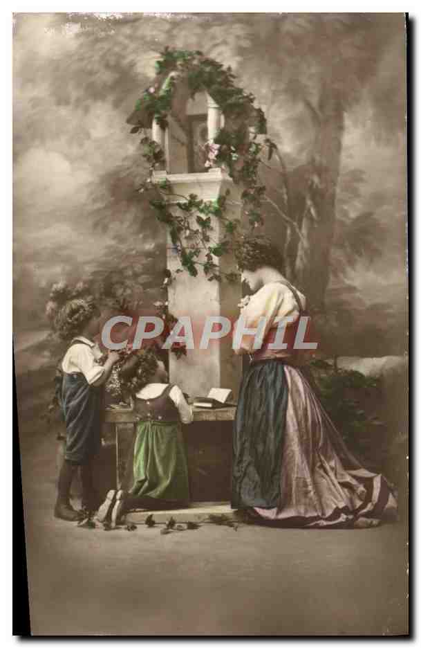 CPA Fantaisie Femme Enfants