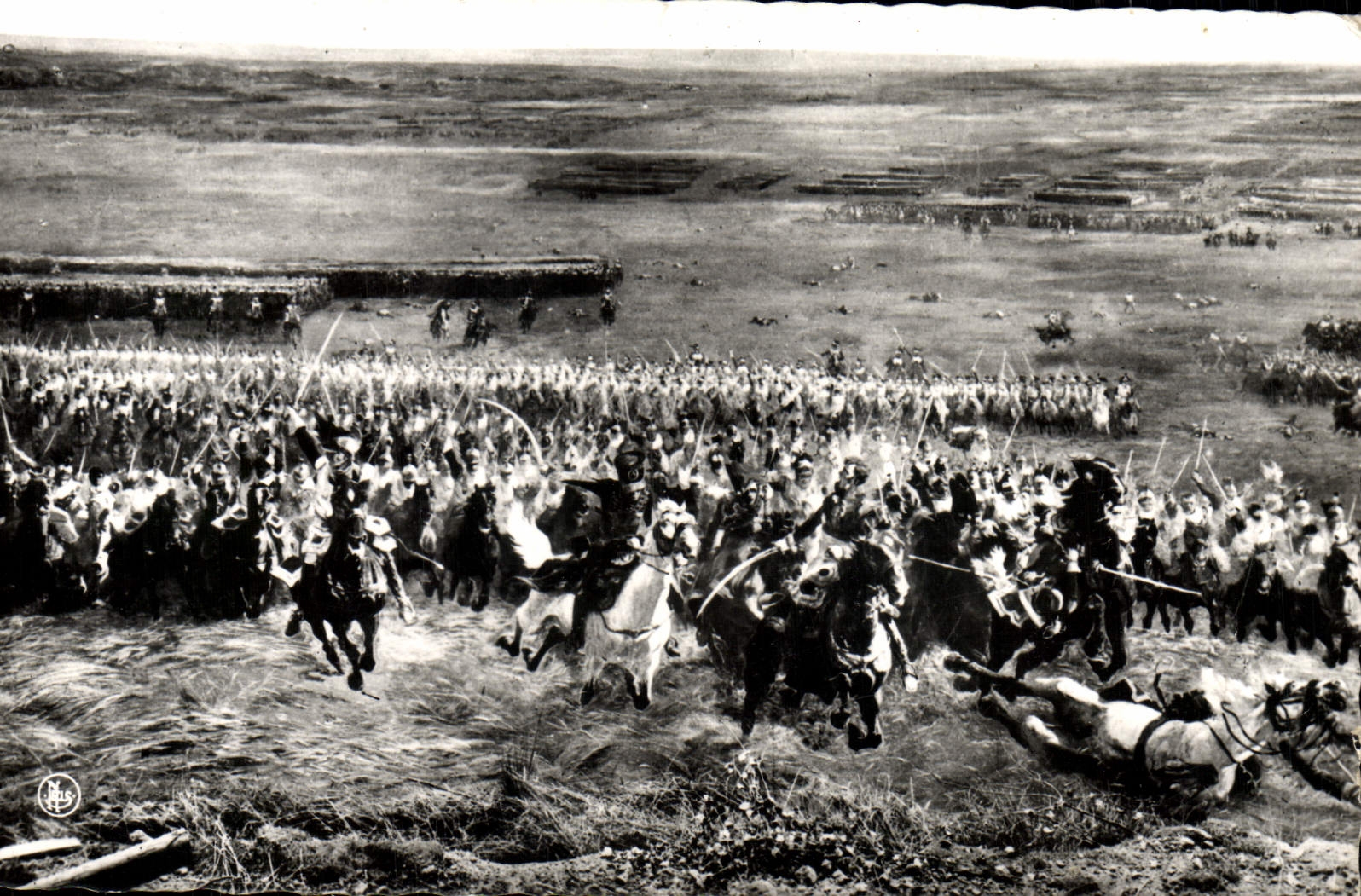 CPM Bataille de Waterloo Charge de la cavalerie francaise General Ney Militaria