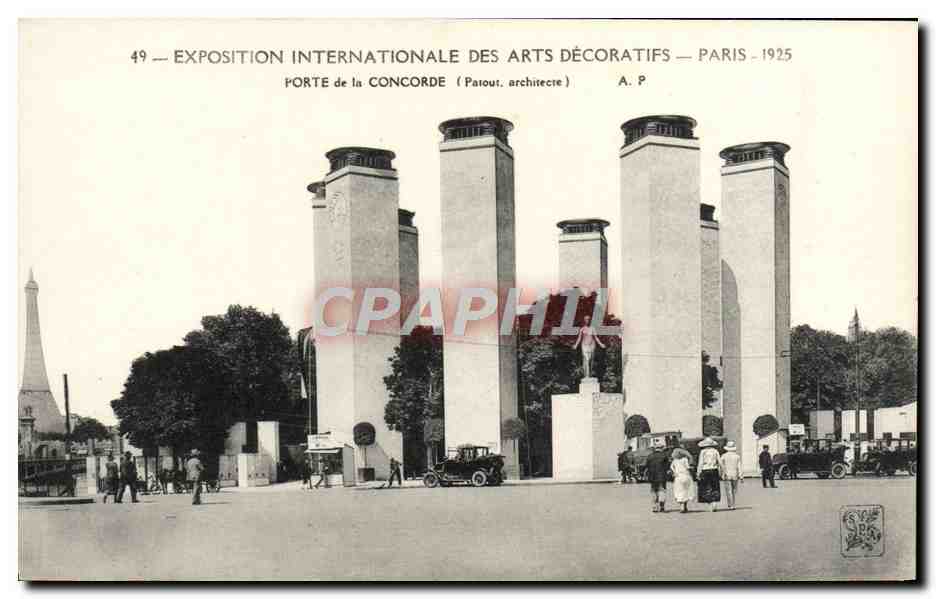 CPA Exposition Internationale Des Arts Decoratifs Paris Porte De La Concorde