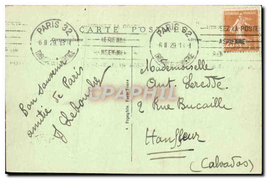 CPA Paris L'Hotel De Ville Et Le Pont D'Arcole — Rückseite