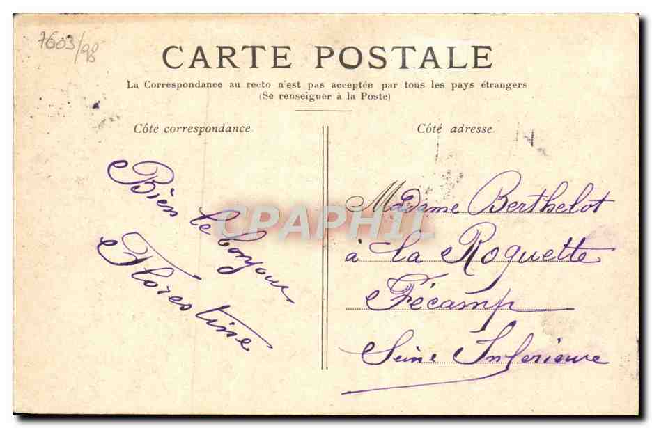CPA Paris L'Hotel De Ville — Rückseite