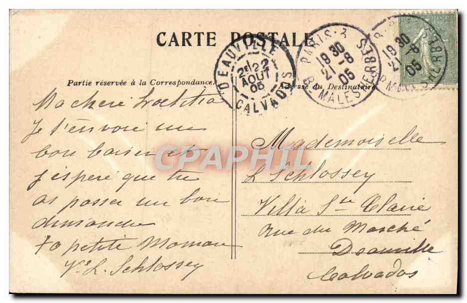 CPA Paris L'Hotel De Ville — Rückseite