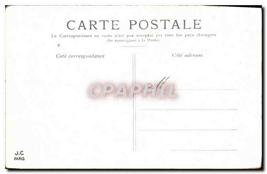 CPA Paris L'Hotel De Ville — Rückseite