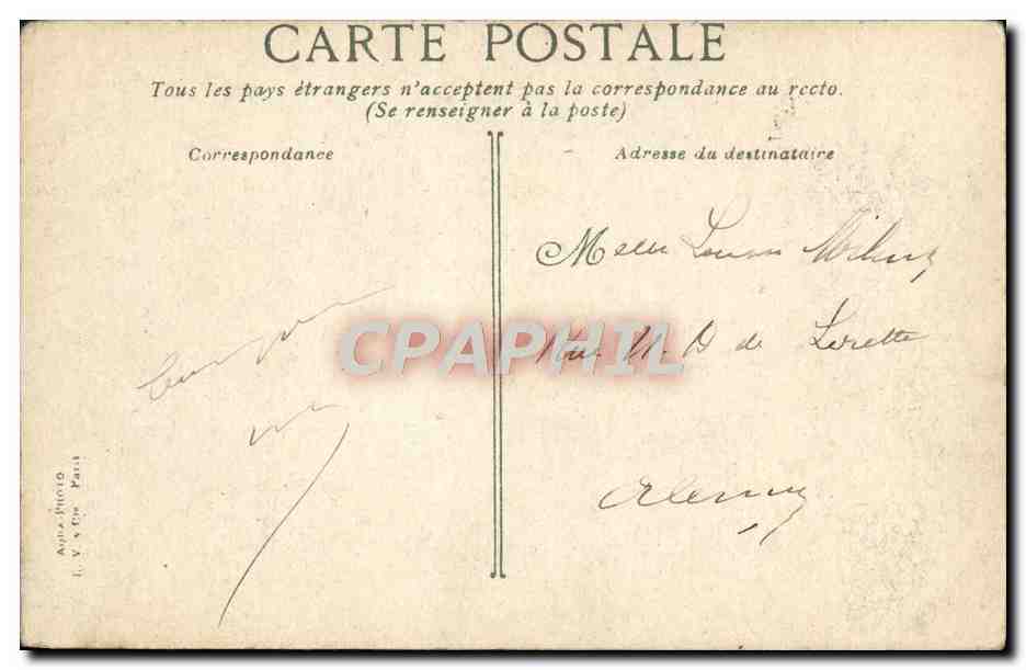 CPA Paris L'Hotel De Ville — Rückseite