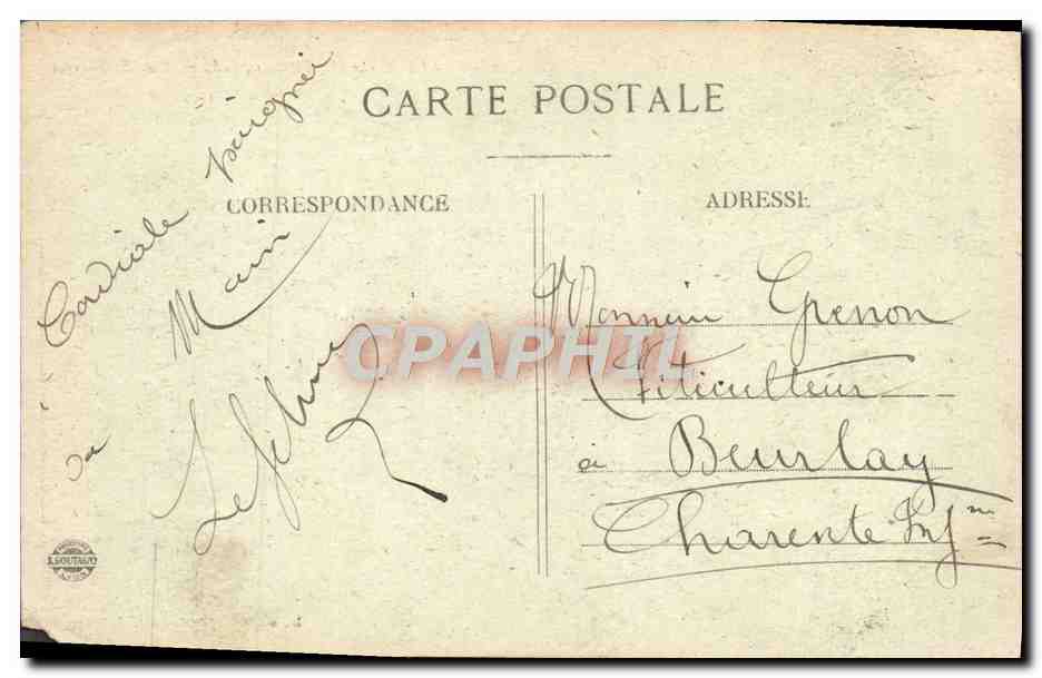 CPA Ailly Sur Noye Bombarde Rue St Martin Militaria — Rückseite