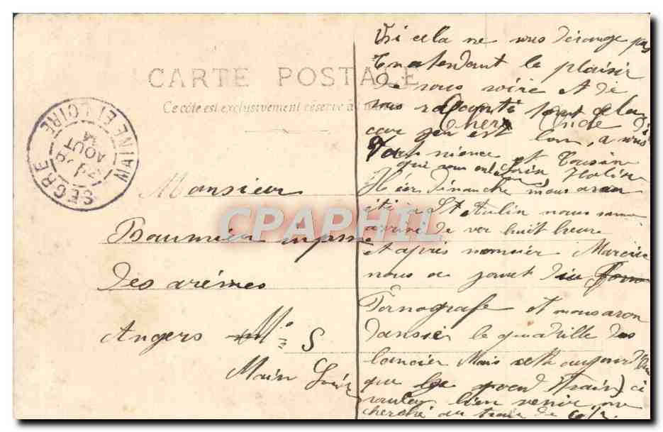 Die Malstunde — H. Manuel — S.P. (Pariser Gesellschaft) n° 196/8 — Rückseite