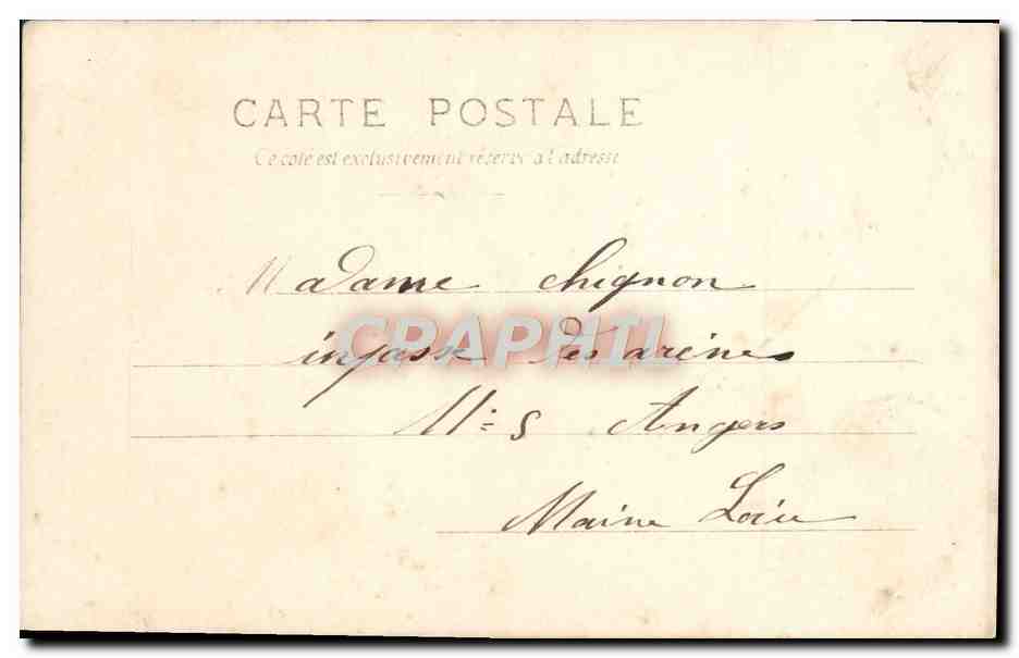 CPA Fantaisie Femme La Lecon De Peinture — Back