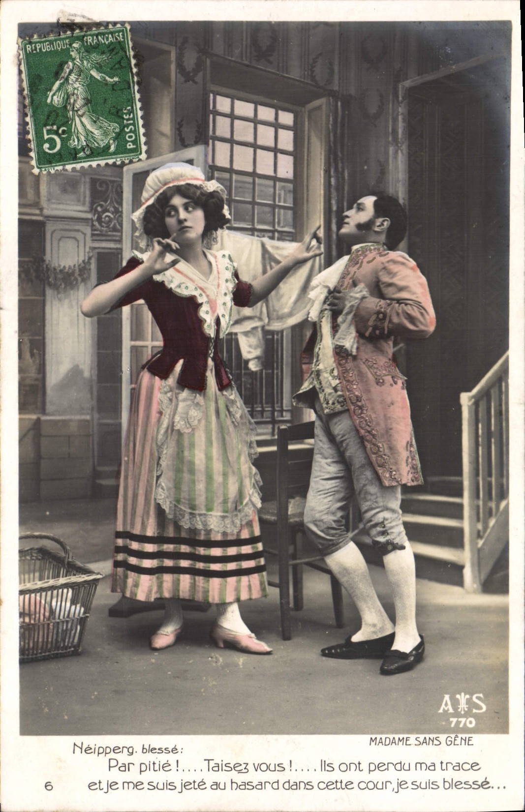 Madame sans gêne — scène de théâtre — éditeur A&S n°770