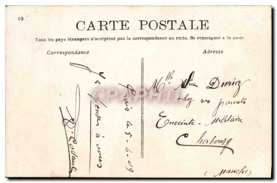 Madame Sans Gêne — scène de salon — éditeur A&S n°770 — Verso