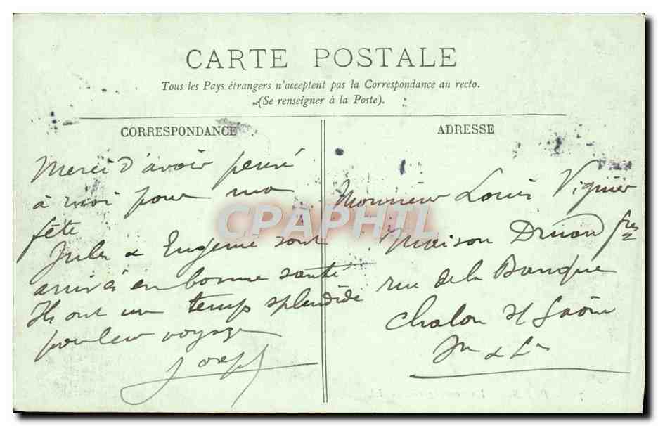 CPA Paris La Conciergerie — Rückseite