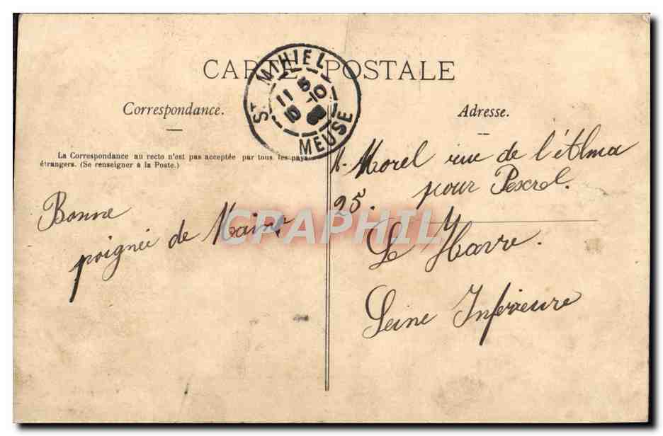CPA Saint Mihiel Vue Generale — Rückseite