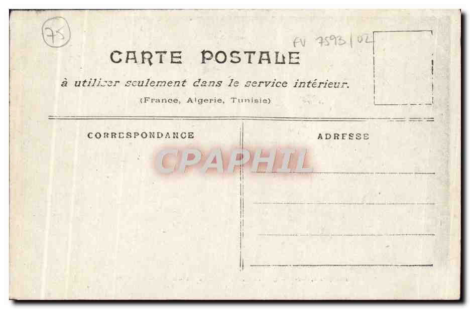 CPA Paris Inonde Rue De Javel Grenelle — Rückseite