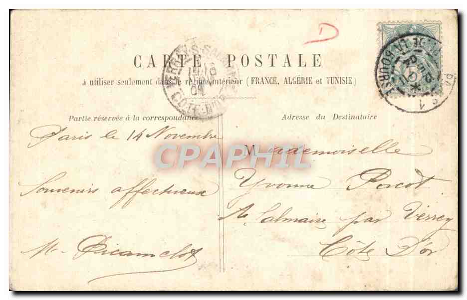 CPA Paris Tribunal De Commerce Et La Conciergerie — Rückseite