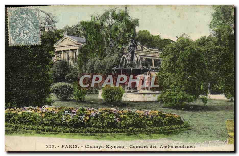 CPA Paris Champs Elysees Concert Des Ambassadeurs