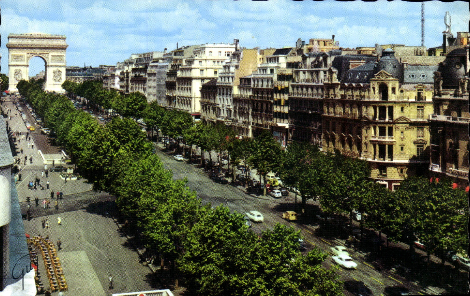 CPM Paris Et Ses Merveilles L'Avenue Des Champs Elysees Et l'Arc De triomphe de l'Etoile