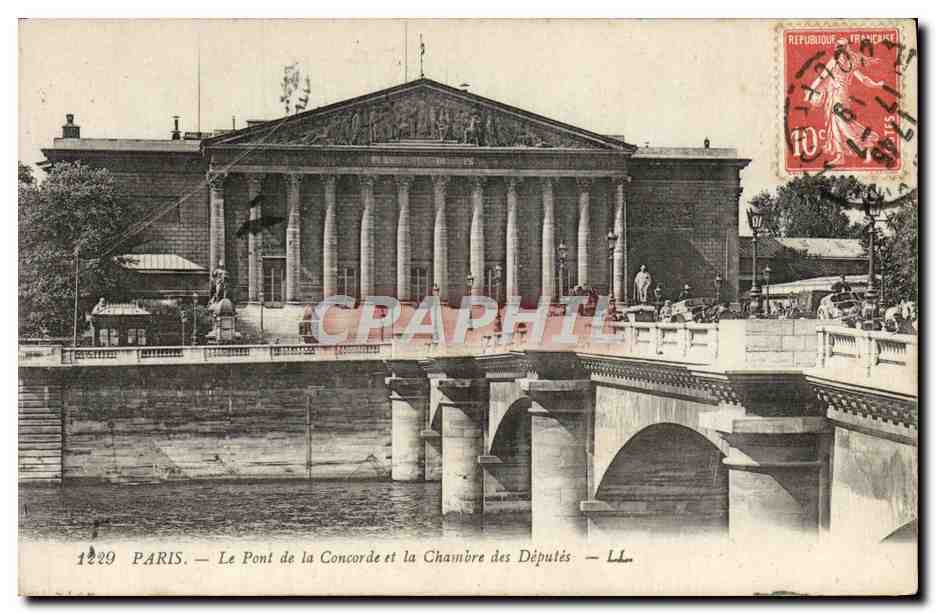 CPA Paris Le Pont De La Concorde De Et La Chambre Des Deputes