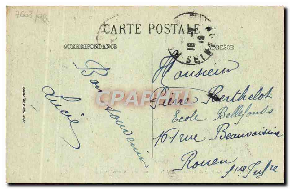 CPA Paris Le Pont De La Concorde De Et La Chambre Des Deputes — Rückseite